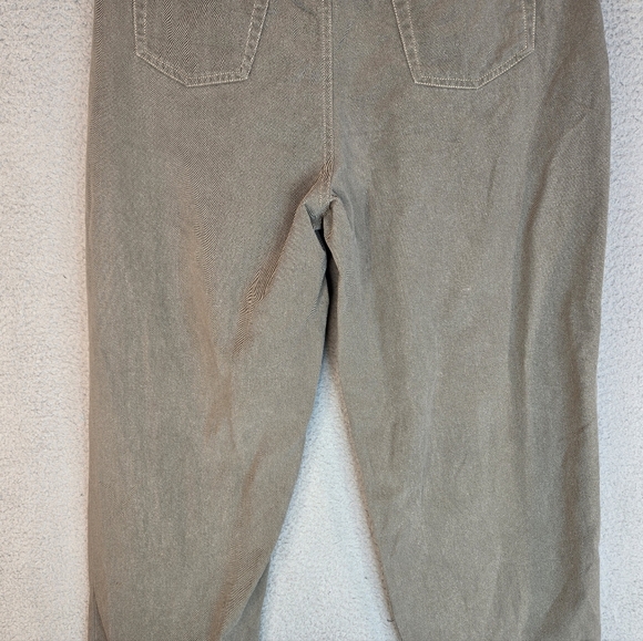 J. Jill Womens Pants Sz 12 Khaki Color High Rise Wide Thru Leg Taper Bottom - Picture 11 of 14